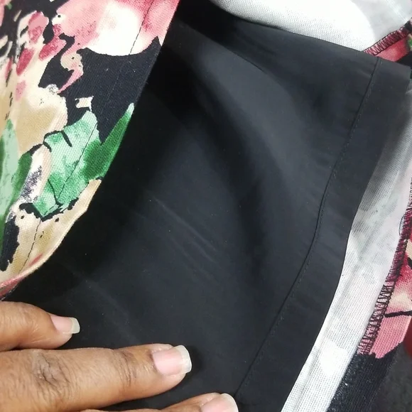 Talbots Black Floral Pencil Skirt - Picture 7 of 7